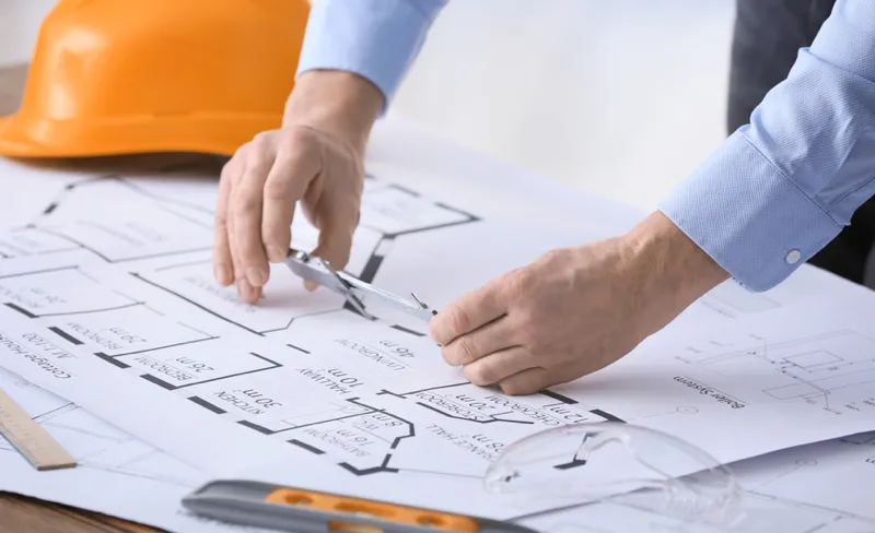 Civil design blueprint and planning